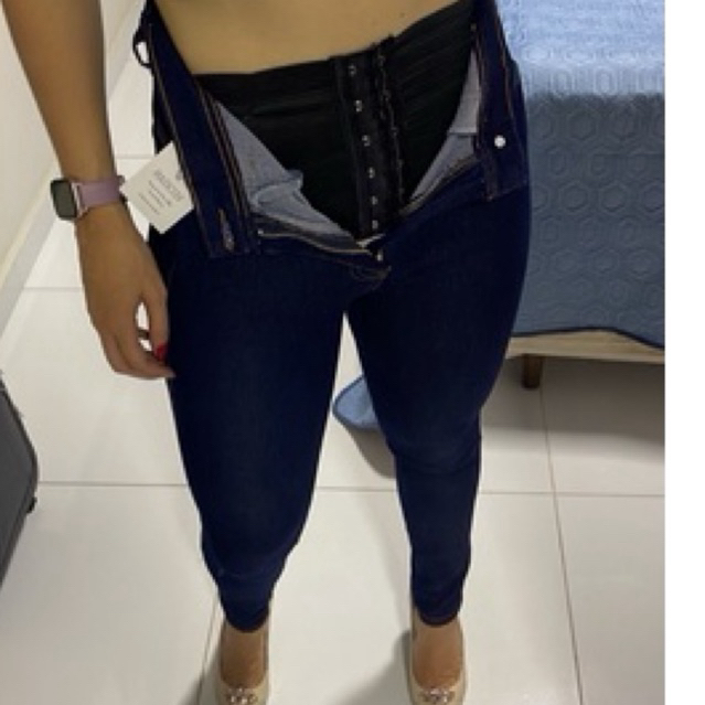 calça lipo feminina cintura alta empina bumbum skinny