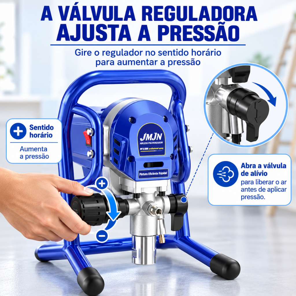 Máquina Pintura Elétrica Airless 1300w 3300psi 1.2l/min Ind