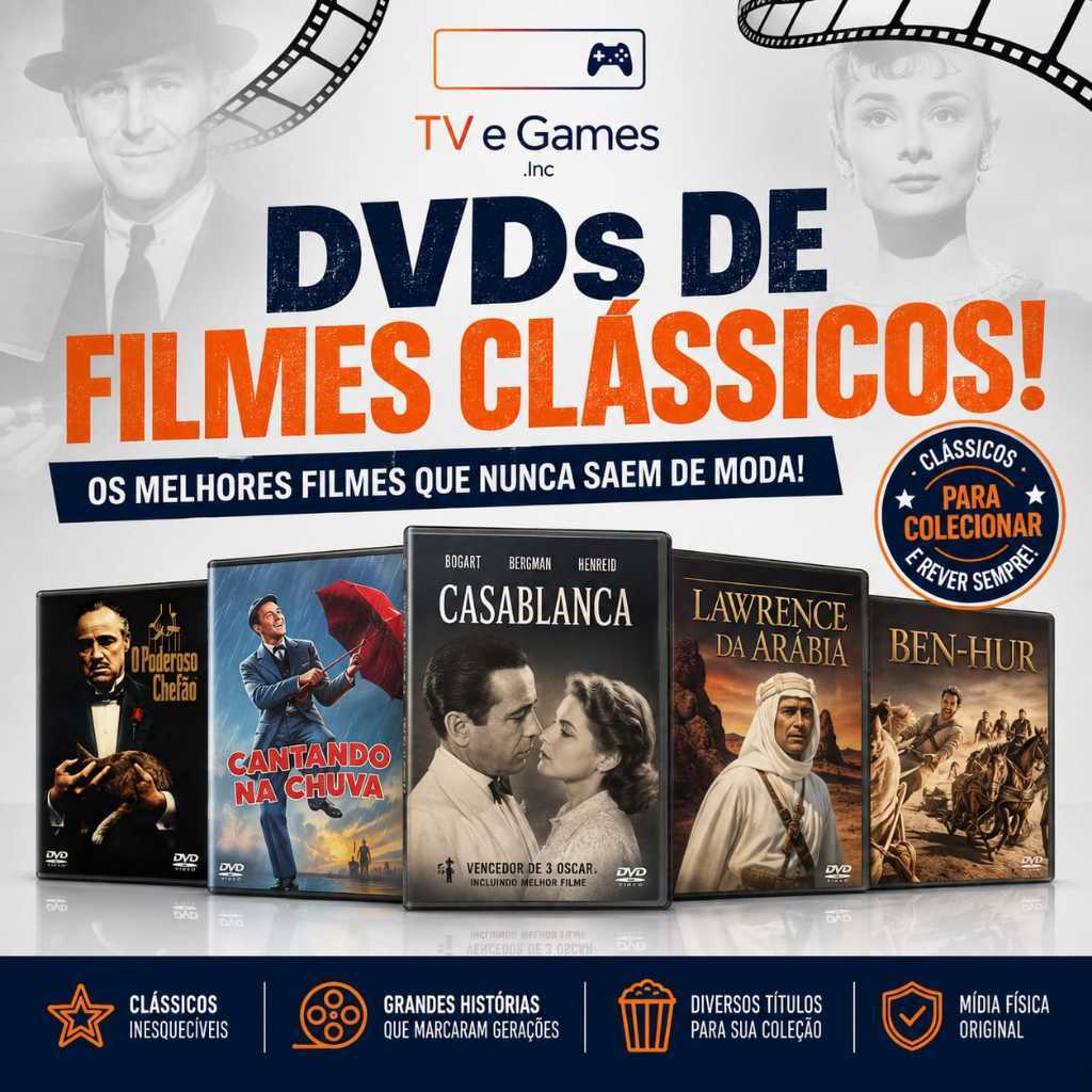 DVDs Clássicos Originais Usados Filmes Antigos Raros Ótimo Para Coleção Cinema Mídia Física Diversos