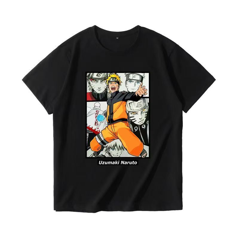 Naruto Camiseta Unissex 100% Algodão Oversized Estilo Academia Streetwear Estampa Pronta Entrega Imediata