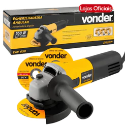 Esmerilhadeira Angular 4.1/2 (220V) Vonder EAV650 com 3 Discos Completa Lixadeira Profissional