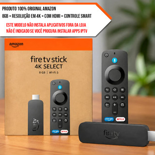 Amazon Fire TV Stick 4K Select 8GB Wi-Fi com Alexa e Controle por voz (2025)