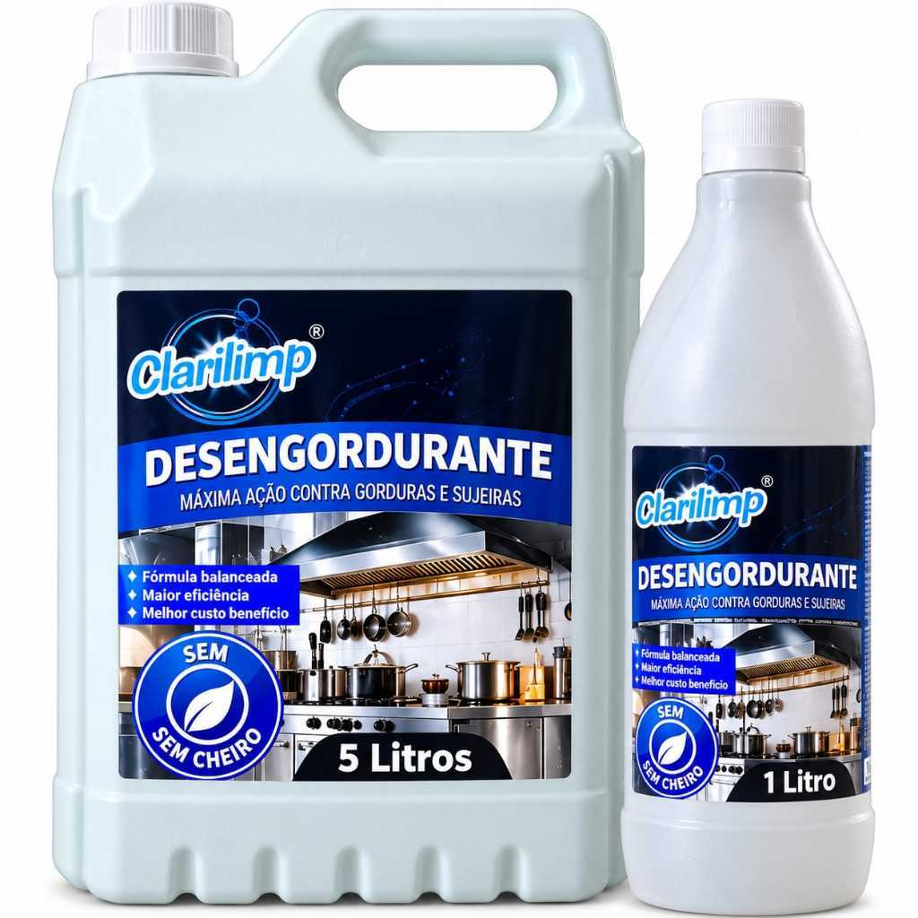 Desengordurante Desencrustante Gorduras Empregnadas  De Todas as Superfícies 5 Litros Clarilimp