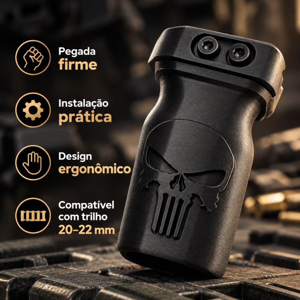 Punho Vertical Front Grip Foregrip 20 22mm Trilho Picatinny Ajustável — imagem 2 de 2