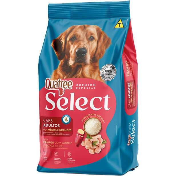 Ração Quatree Select Adulto Raças Médias e Grandes 15 kg