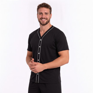 Pijama Masculino Americano com Botões Adulto Manga Curta Cirúrgico