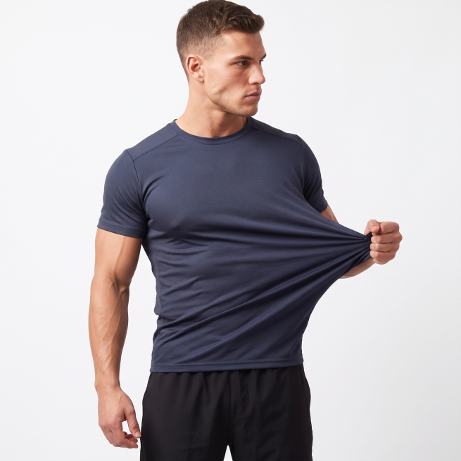 Camiseta Dry Fit Poliamida Elastano Anti Odor Masculina Proteção UV Academia Treino Fit