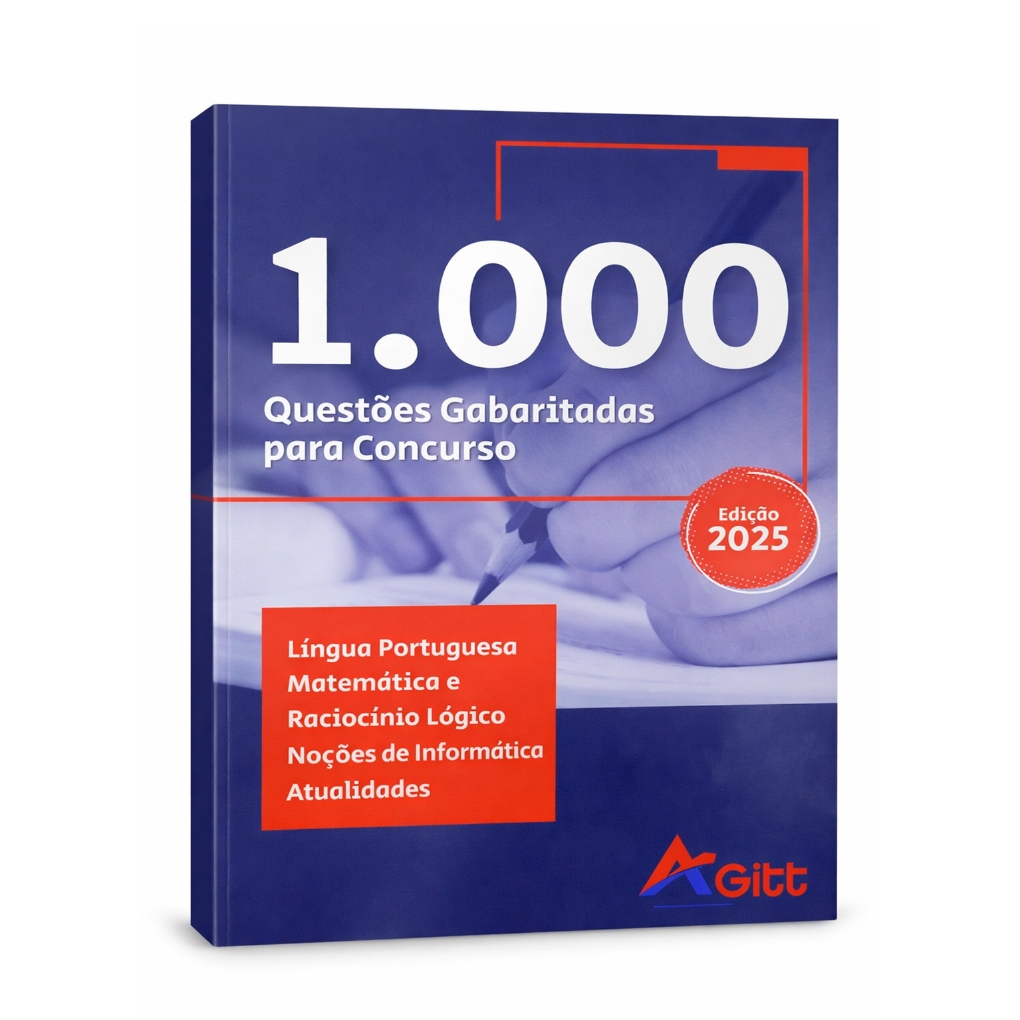 Imagem Apostila 1000 Questoes Gabaritadas para Concurso Publico