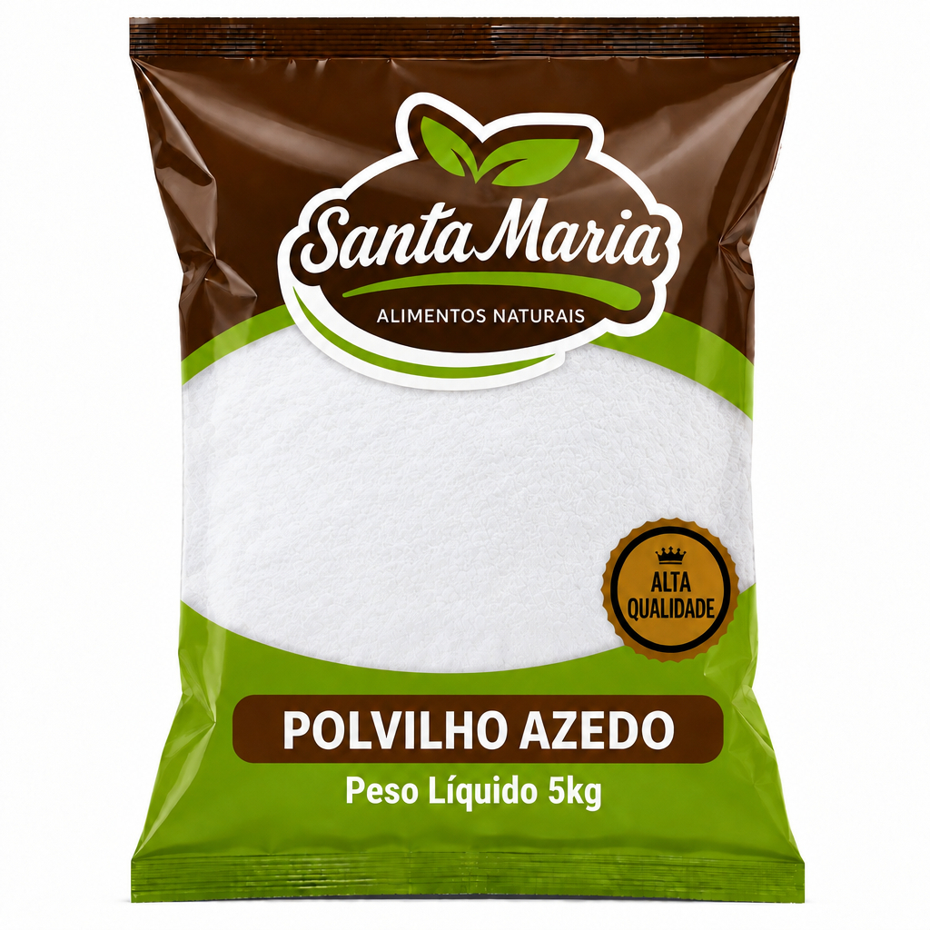 Polvilho Azedo Kit Com 5 Unidades De1 KG Receita Para Pão De Queijo Saudável