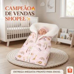 Saco de Bebê Dormir Com Zíper Sherpa Várias Estampas original