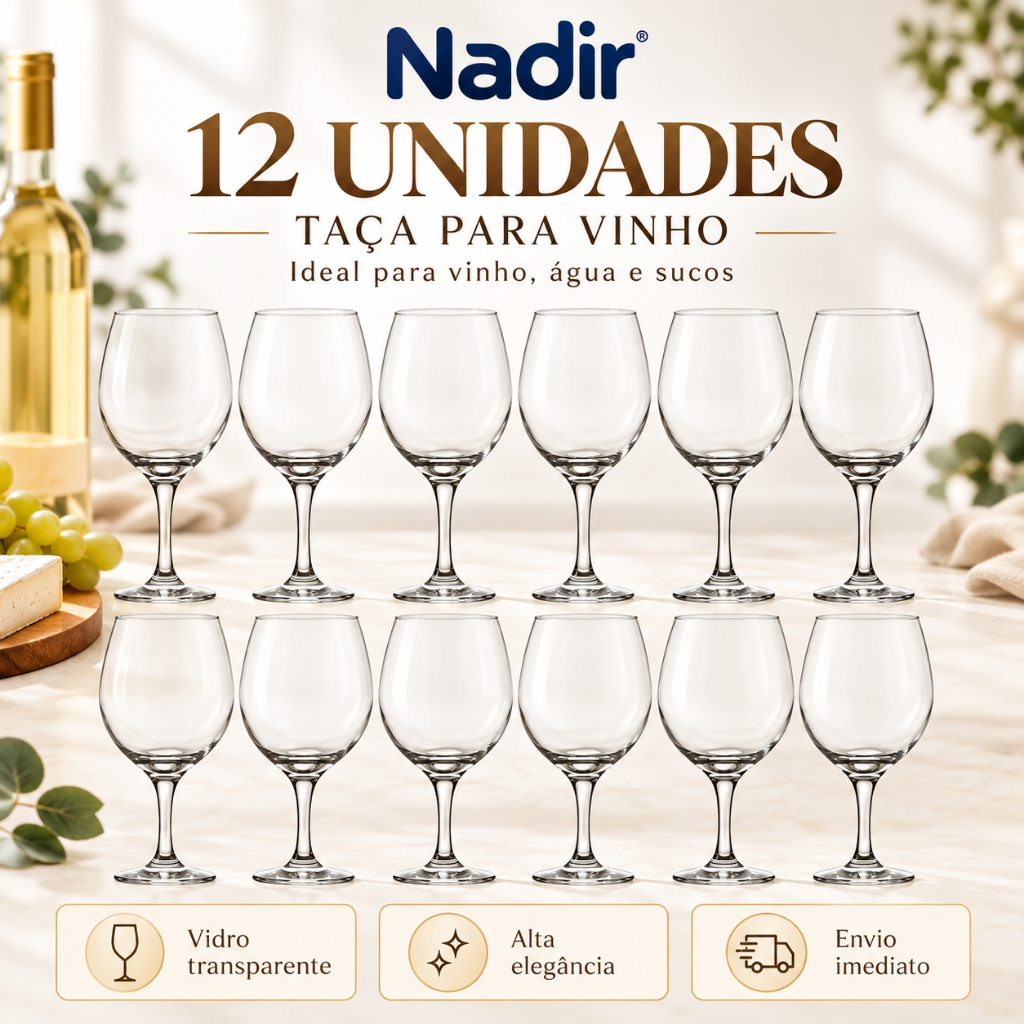 Jogo de Taças Nadir Barone 385ml 12 Unidades