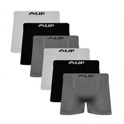 Kit 6 Cuecas Boxer Up Underwear Microfibra Dry Sortido
