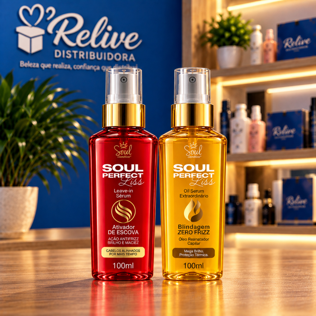 Óleo Sérum SOUL Perfect Liss 100ml - Sérum Extraordinário Blindagem - Sérum leave-in Ativador