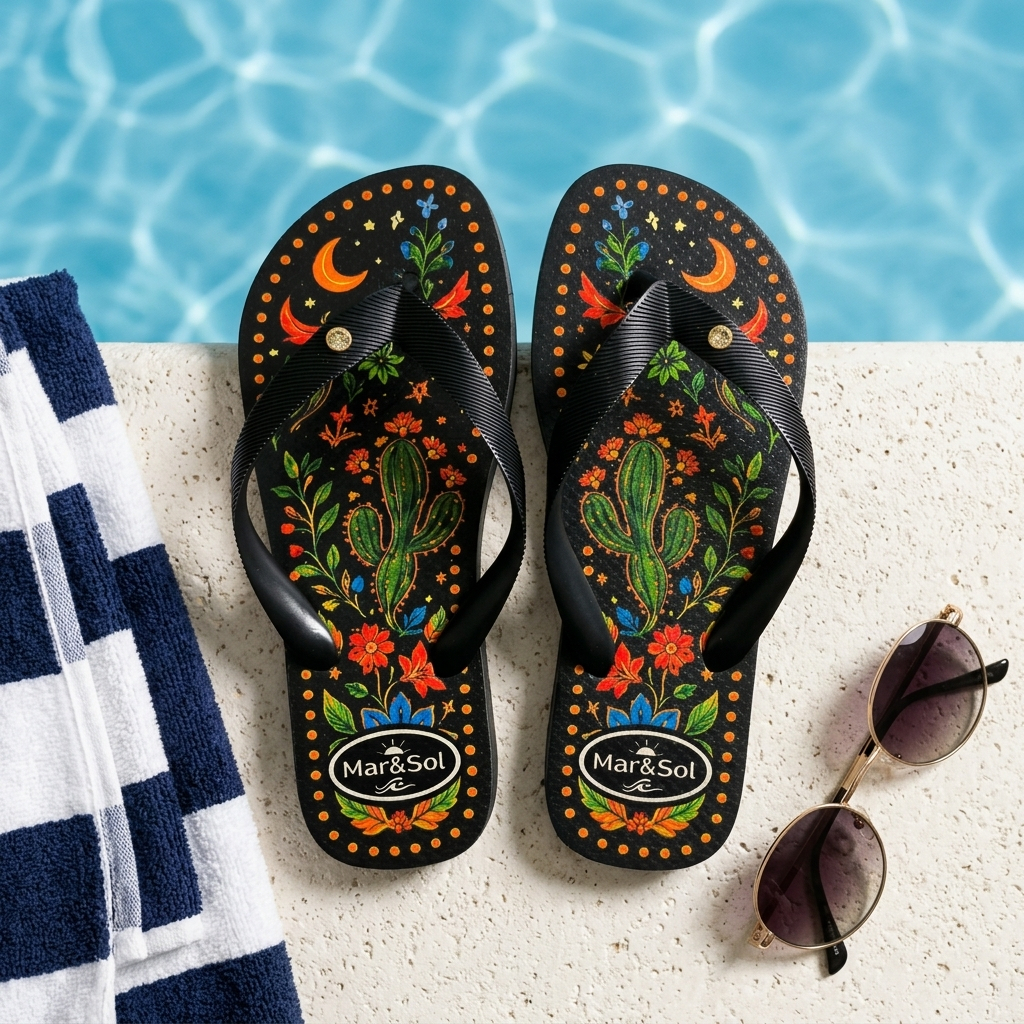 Sandália Rasteira Chinelo Feminino de Dedo Estampado Rasteirinha Macia Confortável Antiderrapante Verão 24h
