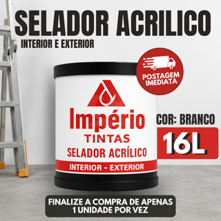 Selador Acrilico Profissional Interno Externo 16L Império 3,6l Parede Branco Premium Secagem Rápida