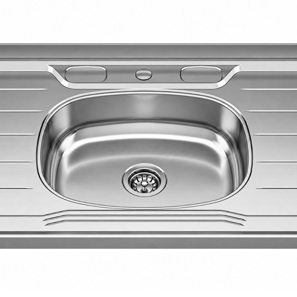 Tampo de Pia Inox com Cuba Central Duranox 120x53cm — imagem 2 de 2