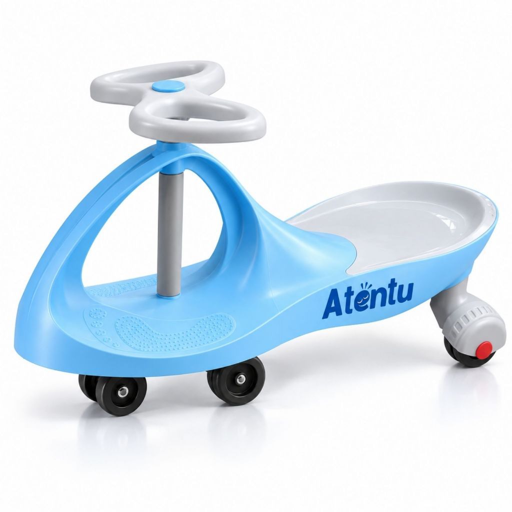 Carrinho de Rolimã Infantil Giratório Com Volante Gira 360° Brinquedo de Passeio