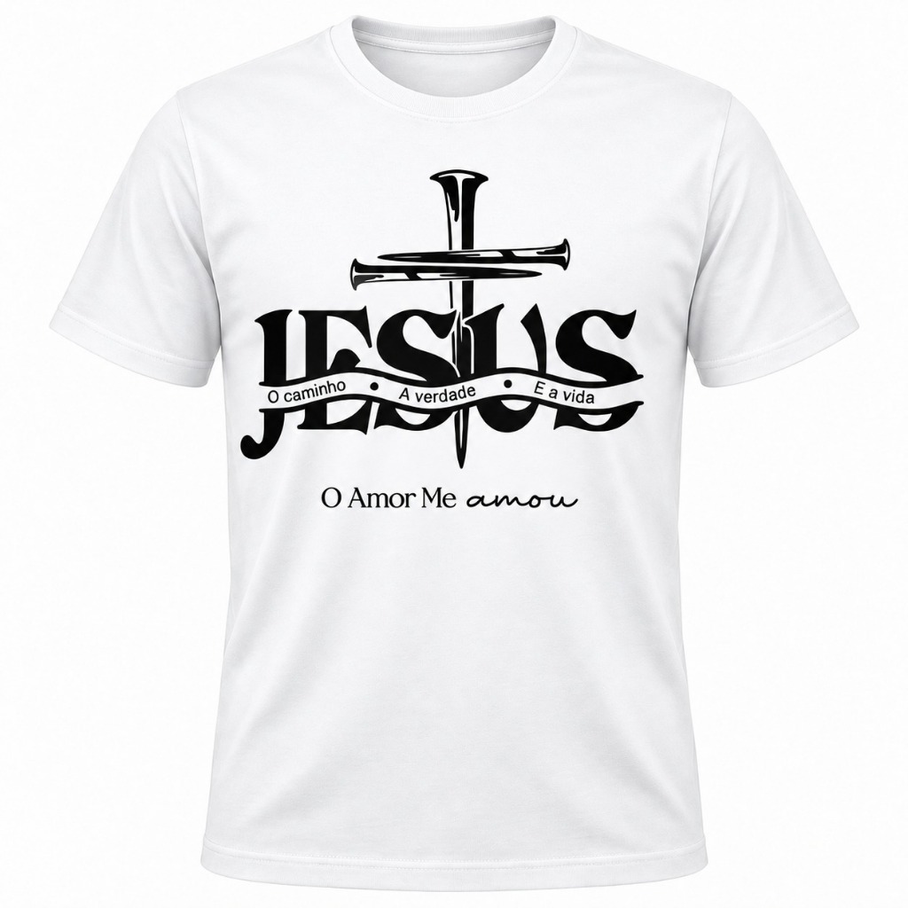 Camiseta Cristã Jesus O Amor Me Amou Gospel Evangélica Camisa Masculina e Feminina 100% Algodão Estampada