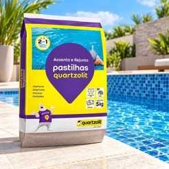 Argamassa Para Pastilhas Assentamento quartzolit 5kg externo e interno Argamassa Assenta Rejunta Piscina e Fachada