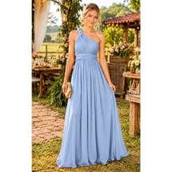 Vestido de Festa Clássico Multiforma Tecido Tule. ideal para Madrinhas de casamentos e Convidadas e Formatura