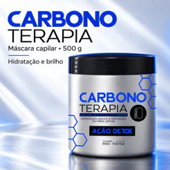 Máscara Capilar Repositora de Carbono 500g Carbono Terapia Hidratação Brilho Essência10