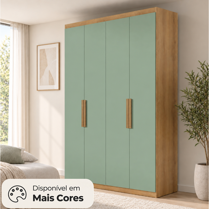 Guarda Roupa Solteiro 4 Portas Milan THB