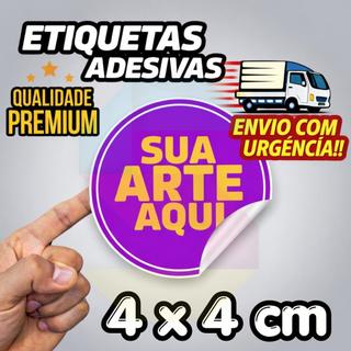 500 ETIQUETAS ADESIVAS PERSONALIZADAS | RECORTE ELETRÔNICO | RÓTULOS REDONDOS OU QUADRADO | 300 200 100