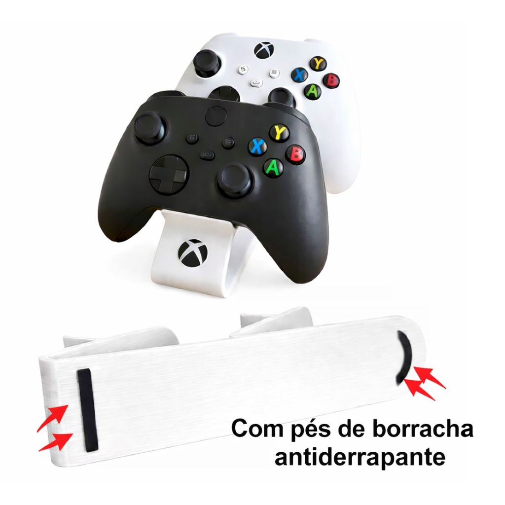 Suporte Premium Para 2 Controles Xbox X/s Acabamento e Resistencia Apoio De Mesa