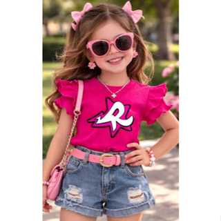 Blusa EMILLY VICK com Estampa em DTF- Moda Infantil Youtuber Blogueira- Canelado Ribana em Oferta na Shopee
