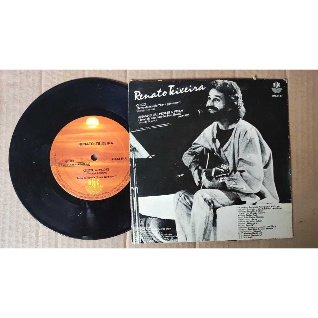 Compacto (Vinil) Renato Teixeira - 1984 - Amanheceu, pequei a viola - Chico
