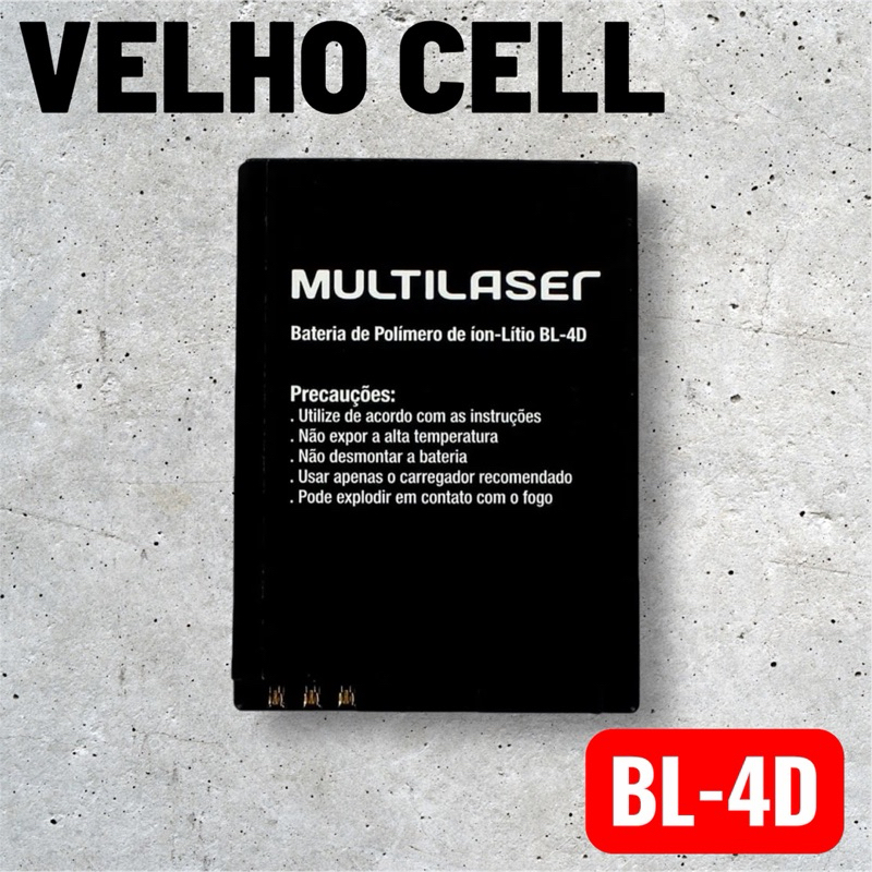 BAT COMPATIVEL MULTILASER SMART PHONE VITA / VITE LI ( P9016/48 - PR065 ) BL-4D ORG NOVA COM GARANTIA 90 DIAS