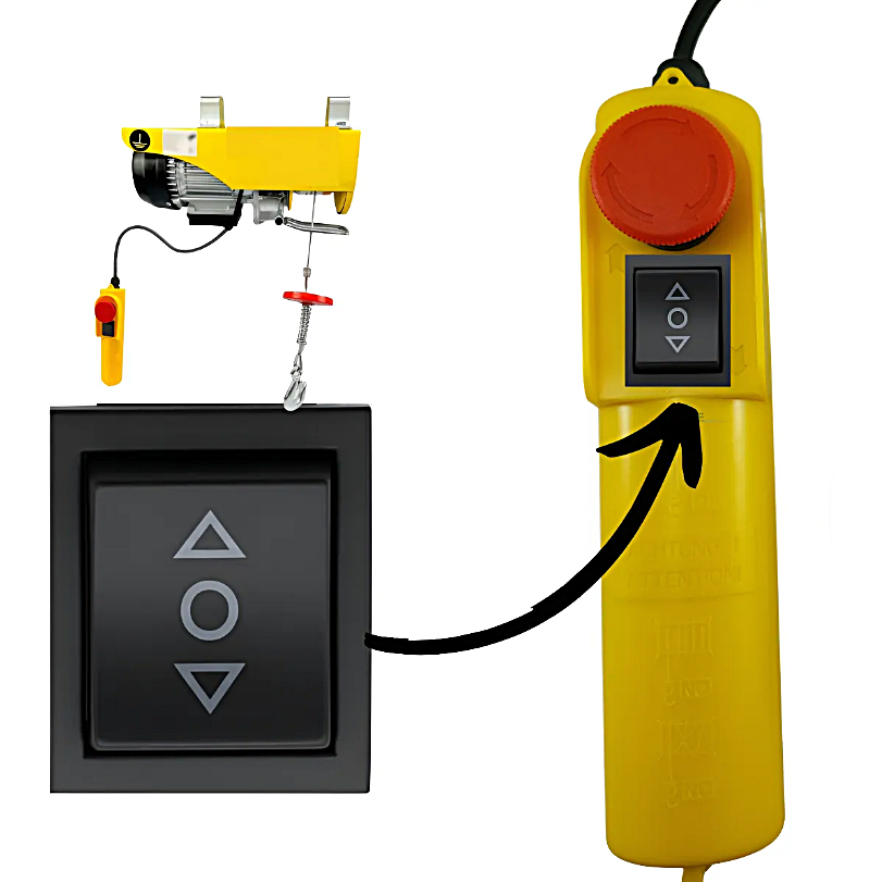 Chave Gangorra  20A 125V Interruptor Alavanca para Guincho talha elevador  alavanca Interruptor de tecla  bipolar