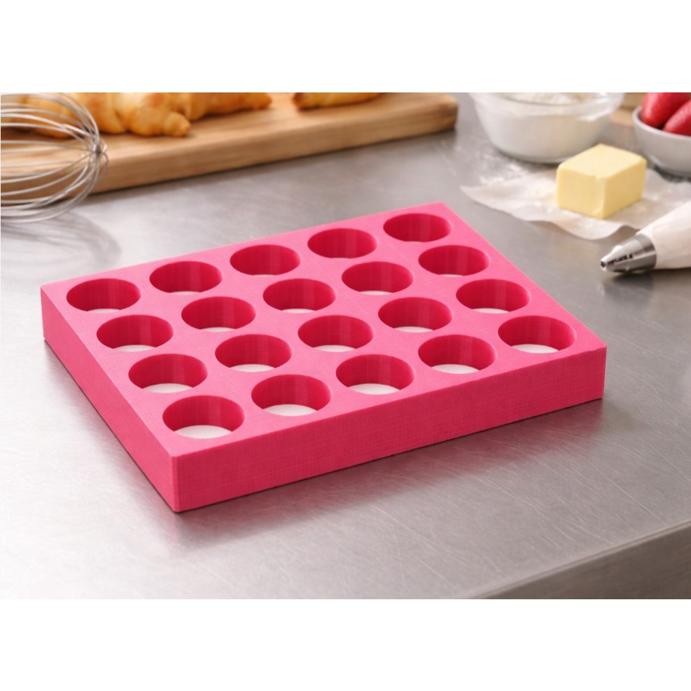 Placa Porcionadora De Brigadeiro 18g Profissional Enrolador De Doces E Beijinhos Rosa - Rende Mais