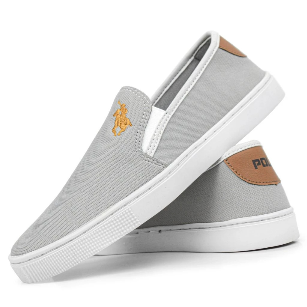 Sapatênis Slip On Tênis Polo Bordado Conforto Iate Moda Elegante Casual Promoção