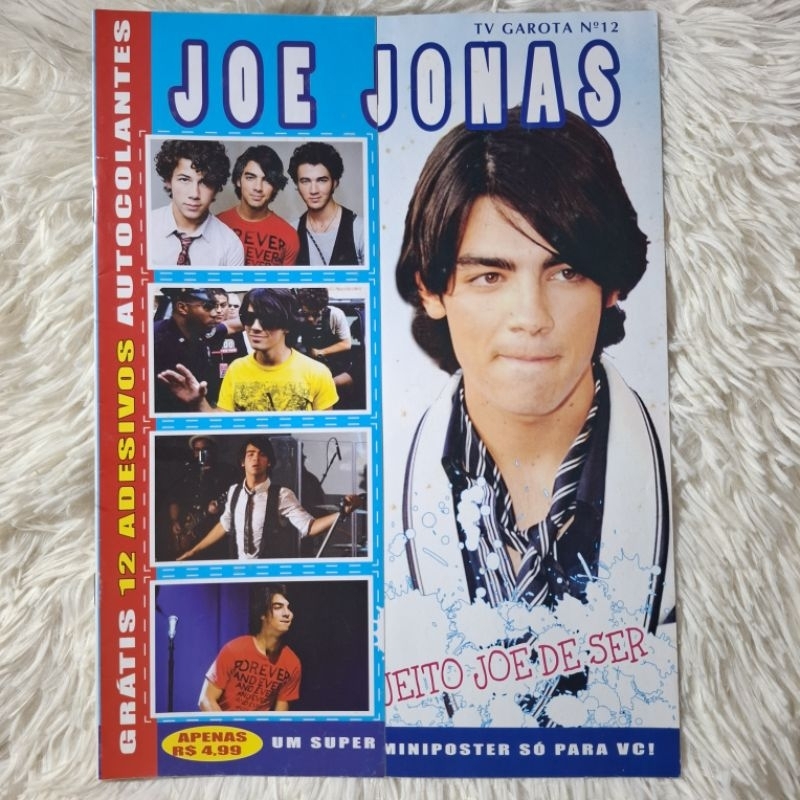 Revista Joe Jonas Jonas Brothers Tv Garota número 12 - adesivos e poster