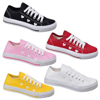 Tênis Feminino Coracao com Palmilha EVA Confortável em Oferta na Shopee