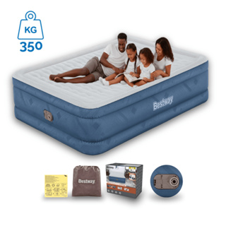 Colchão Inflável Casal Queen Bomba Embutida 220V Fortech Elétrico Alto 46cm X 203cm X 152cm Bestway em Oferta na Shopee