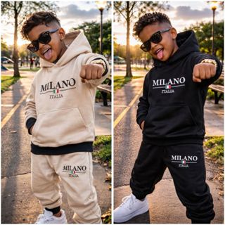 Conjunto de Frio Infantil Masculino em Chimpa – Do 4 ao 14 Anos | Quentinho e Confortável em Oferta na Shopee