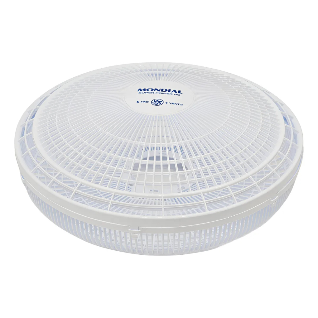 Grade Traseira + Dianteira Ventilador Mondial Vsp40w Branco 6 Pás