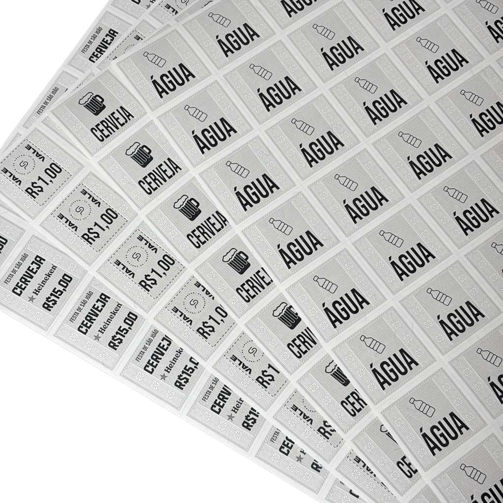 Ticket - Ficha Bar Personalizado Festa Consumação Festa Junina Confraternização Quermesse Festivais
