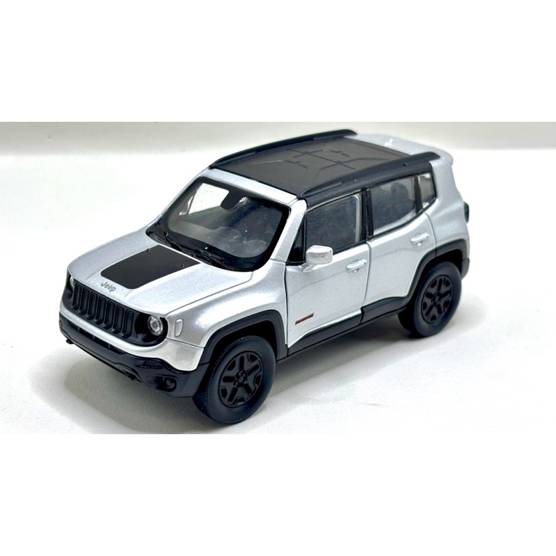 Carrinho De Ferro Miniatura Jeep Renegade Metal Abre A Porta Cor Cinza