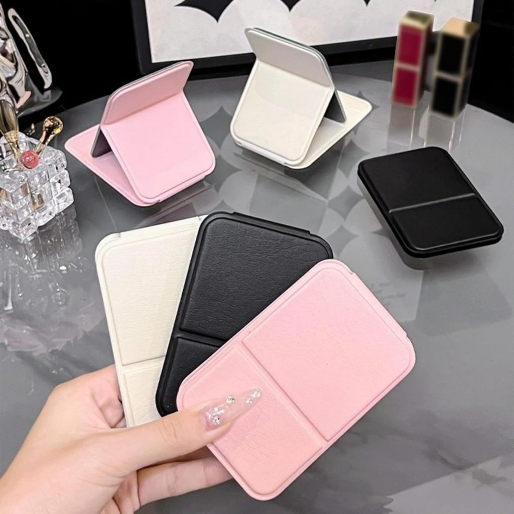 Espelho De Maquiagem Portátil Pequeno - 1 Peça Sem Moldura, Bolsa Dobrável, Perfeito para Beleza