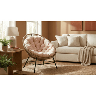 Almofada Para Cadeira Redonda 80x80 cm Com Futon Para Decoração Cadeira Sofá Quarto Varias Cores em Oferta na Shopee