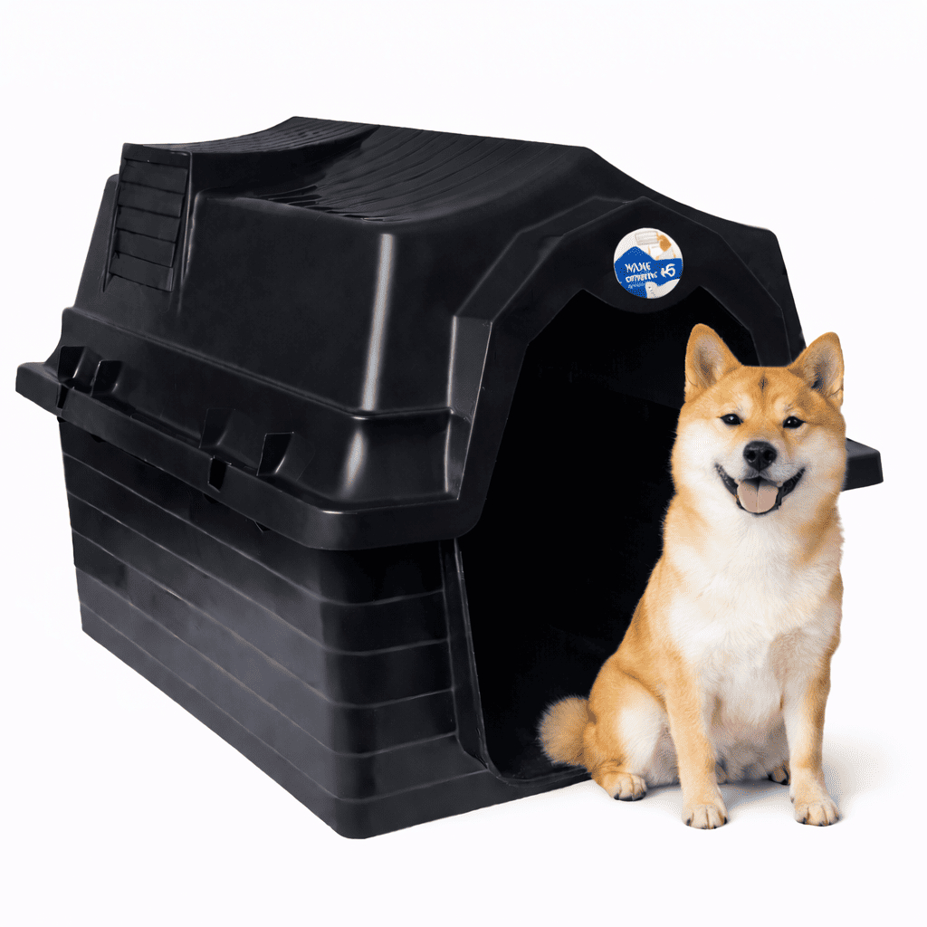 Casinha de Cachorro Grande e Medio Porte Preta N6 Desmontavel com Proteção UV Resistente