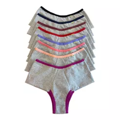 Kit Calcinhas Tangão Algodão Pala Dupla Lateral Calça Cintura Alta Conforto Lingerie