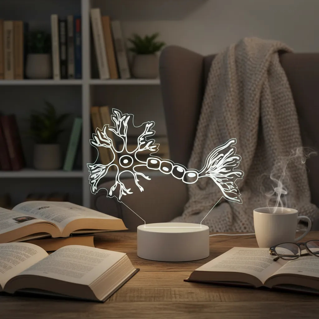 Luminária Led 3d | Célula Biomedicina Biomédico | Abajur Presente Criativo Decoração