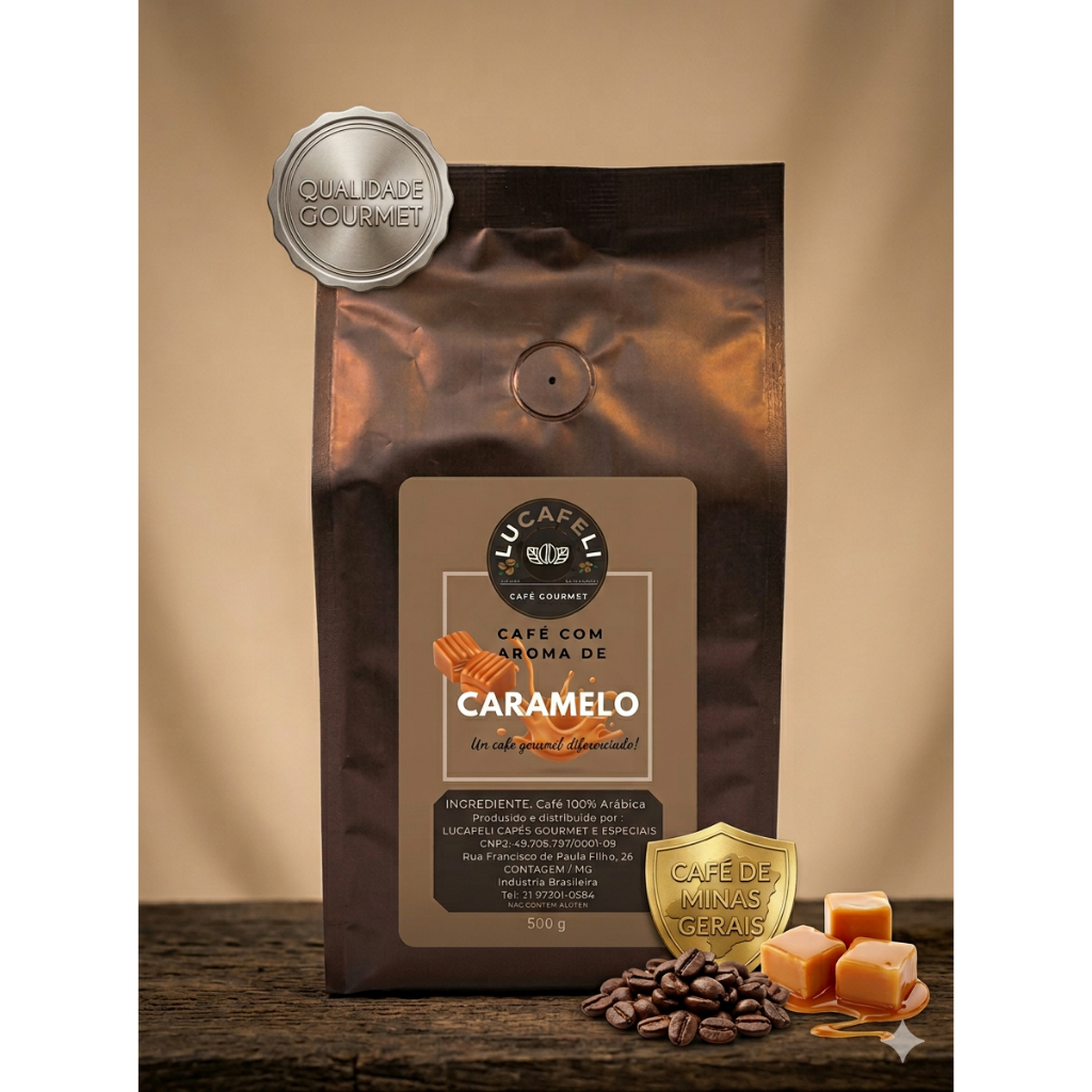CAFÉ GOURMET AROMATIZADO 100% ARÁBICA - CARAMELO em Oferta na Shopee