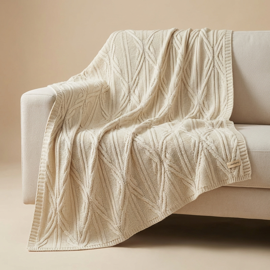 Manta Sofa Trico Decorativa 150x90cm Usufruto Tricot P5