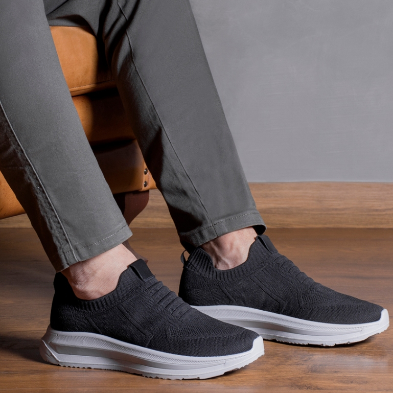 TÊNIS MEIA MASCULINO KNIT PALMILHA ANATÔMICA SLIP ON – CONFORTO E ESTILO PARA O DIA TODO