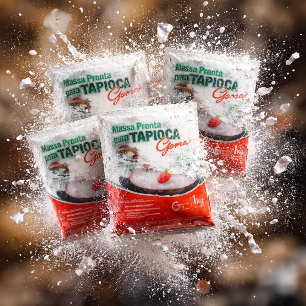 Tapioca Massa Pronta Pantanal 1 kg - kit 4un